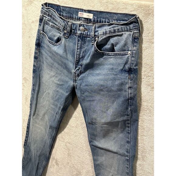 Signature Levi Strauss Mens Size 34x32 Slim Blue Denim Straight Stretch - Picture 2 of 16